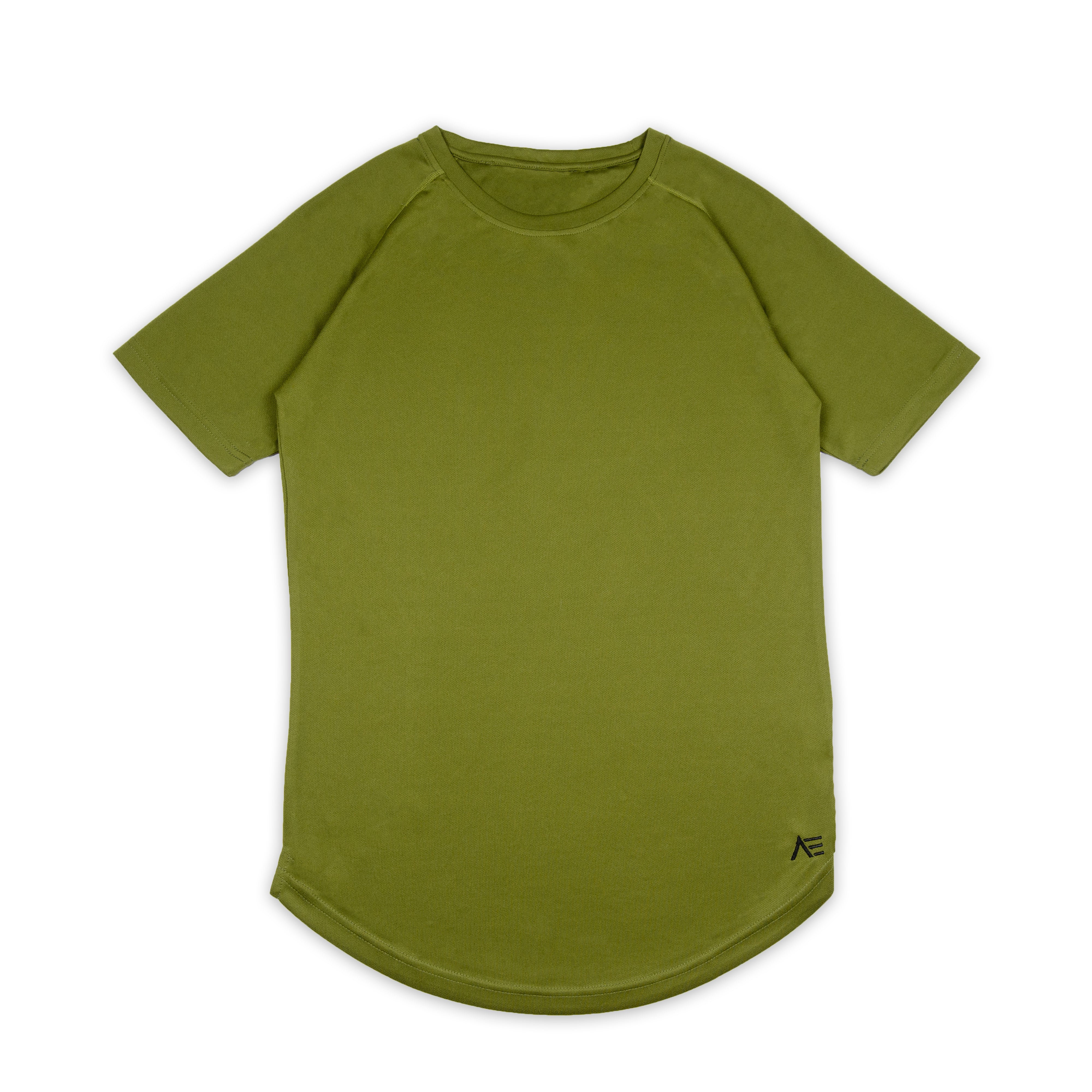◆MUCENT◆ Arin Pigment Hotfix Crop Short Sleeve Tee P0000BB Short Sleeve Mesh Performance Shirt - Olive – Anabolic